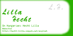 lilla hecht business card
